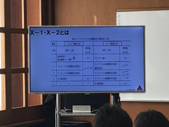 ウレタン防水の工法に関する説明